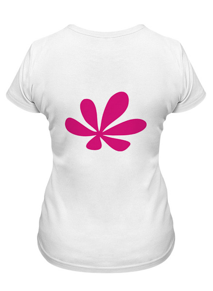 Заказать женскую футболку в Москве. Футболка классическая розовые цветы от nikol - готовые дизайны и нанесение принтов.