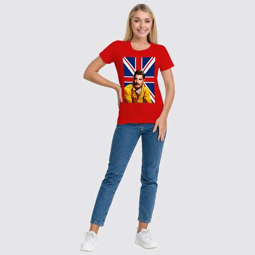 Заказать женскую футболку в Москве. Футболка классическая Freddie Mercury от balden - готовые дизайны и нанесение принтов.