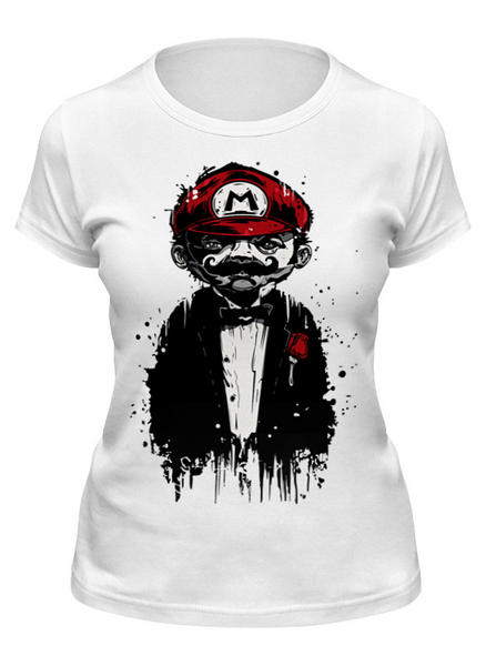 Заказать женскую футболку в Москве. Футболка классическая Godfather Mario от Vasilixa - готовые дизайны и нанесение принтов.