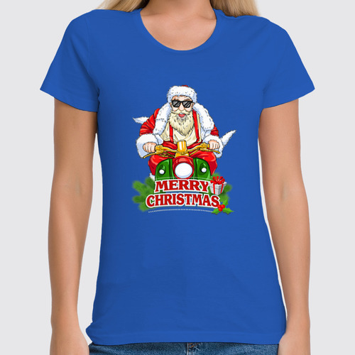 Заказать женскую футболку в Москве. Футболка классическая Santa Claus is coming to town от balden - готовые дизайны и нанесение принтов.