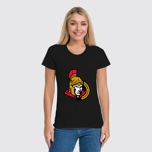 Заказать женскую футболку в Москве. Футболка классическая Ottawa Senators от dobryidesign - готовые дизайны и нанесение принтов.