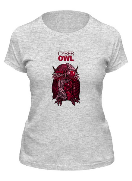 Заказать женскую футболку в Москве. Футболка классическая Cyber Owl от Leichenwagen - готовые дизайны и нанесение принтов.