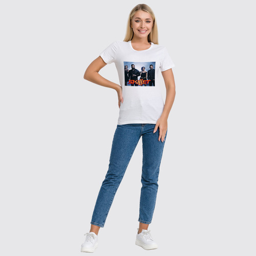 Заказать женскую футболку в Москве. Футболка классическая Skillet от THE_NISE  - готовые дизайны и нанесение принтов.
