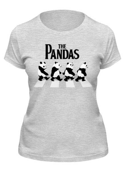 Заказать женскую футболку в Москве. Футболка классическая The Pandas. Панды от geekbox - готовые дизайны и нанесение принтов.
