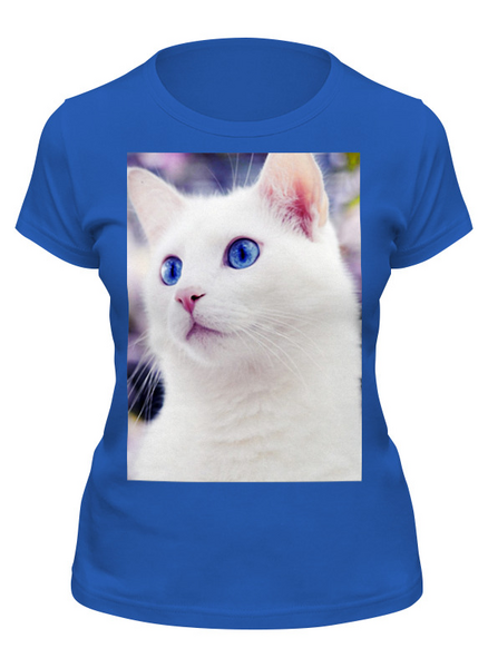 Заказать женскую футболку в Москве. Футболка классическая Кошка от THE_NISE  - готовые дизайны и нанесение принтов.