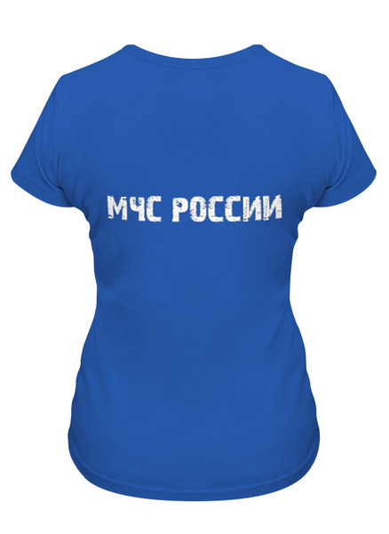 Заказать женскую футболку в Москве. Футболка классическая МЧС России -  Emercom от all4proffy@yandex.ru - готовые дизайны и нанесение принтов.
