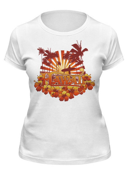 Заказать женскую футболку в Москве. Футболка классическая Hawaii от balden - готовые дизайны и нанесение принтов.