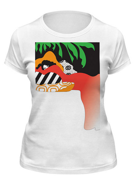 Заказать женскую футболку в Москве. Футболка классическая Сиеста от evahell@inbox.ru - готовые дизайны и нанесение принтов.