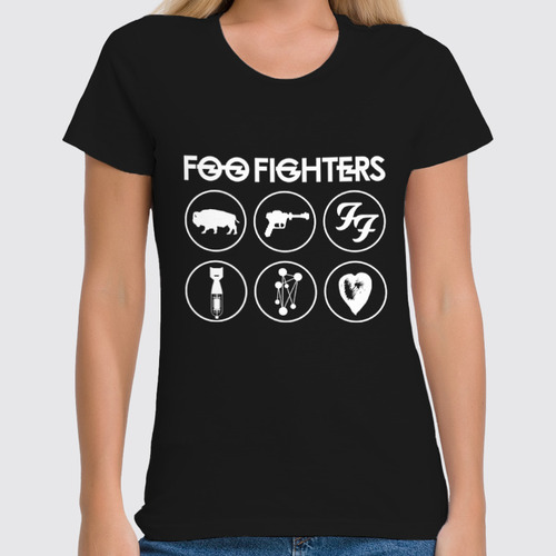 Заказать женскую футболку в Москве. Футболка классическая Foo Fighters от geekbox - готовые дизайны и нанесение принтов.