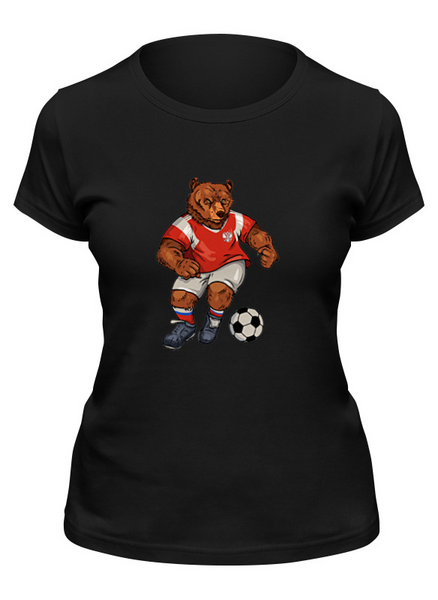 Заказать женскую футболку в Москве. Футболка классическая Футболист от T-shirt print  - готовые дизайны и нанесение принтов.