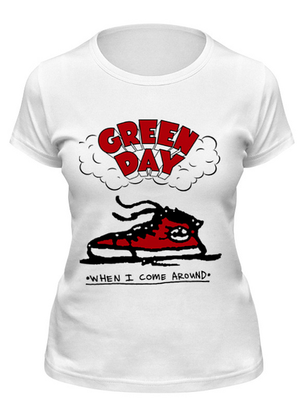 Заказать женскую футболку в Москве. Футболка классическая Green Day от geekbox - готовые дизайны и нанесение принтов.
