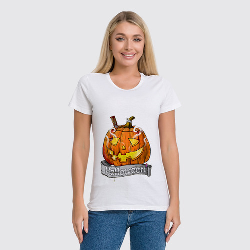 Заказать женскую футболку в Москве. Футболка классическая Helloween от Антон Величко - готовые дизайны и нанесение принтов.
