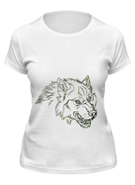 Заказать женскую футболку в Москве. Футболка классическая Angry Wolf Толстовка  от snoopdogg - готовые дизайны и нанесение принтов.