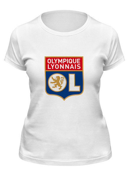 Заказать женскую футболку в Москве. Футболка классическая Olympique Lyonnais от THE_NISE  - готовые дизайны и нанесение принтов.