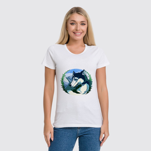 Заказать женскую футболку в Москве. Футболка классическая Хаски от rokudo93@mail.ru - готовые дизайны и нанесение принтов.