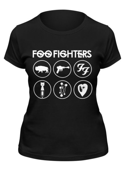 Заказать женскую футболку в Москве. Футболка классическая Foo Fighters от geekbox - готовые дизайны и нанесение принтов.