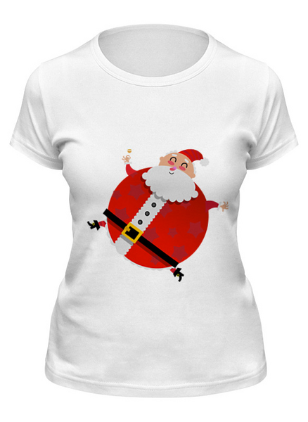 Заказать женскую футболку в Москве. Футболка классическая Santa от Илья Щеблецов - готовые дизайны и нанесение принтов.