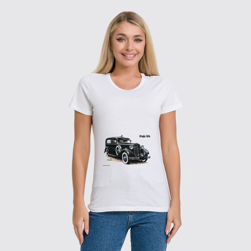 Заказать женскую футболку в Москве. Футболка классическая Ретроавтомобили 3 от Виктор Гришин - готовые дизайны и нанесение принтов.
