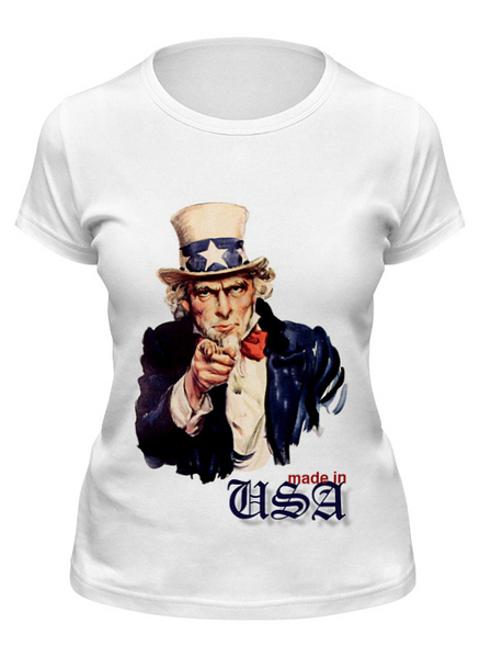 Заказать женскую футболку в Москве. Футболка классическая Америка от vita22 - готовые дизайны и нанесение принтов.