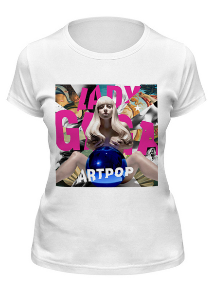 Заказать женскую футболку в Москве. Футболка классическая Lady Gaga от Vladec11 - готовые дизайны и нанесение принтов.