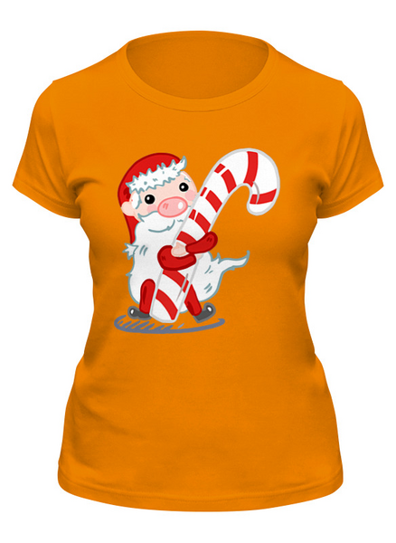 Заказать женскую футболку в Москве. Футболка классическая Дед Мороз от hideo_kojima - готовые дизайны и нанесение принтов.