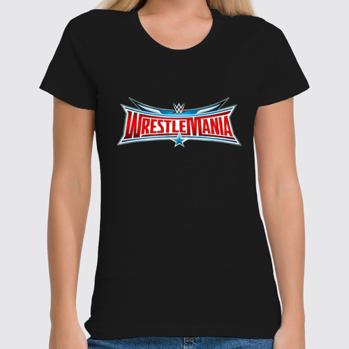 Заказать женскую футболку в Москве. Футболка классическая WrestleMania от Leichenwagen - готовые дизайны и нанесение принтов.