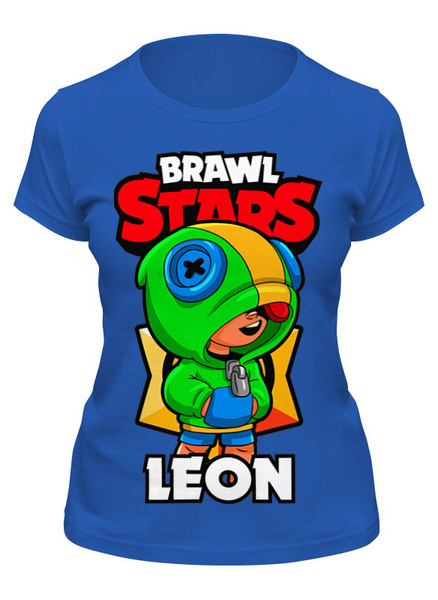Заказать женскую футболку в Москве. Футболка классическая BRAWL STARS LEON от geekbox - готовые дизайны и нанесение принтов.