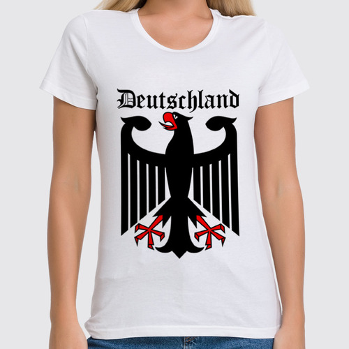 Заказать женскую футболку в Москве. Футболка классическая Германия от tshirt - готовые дизайны и нанесение принтов.