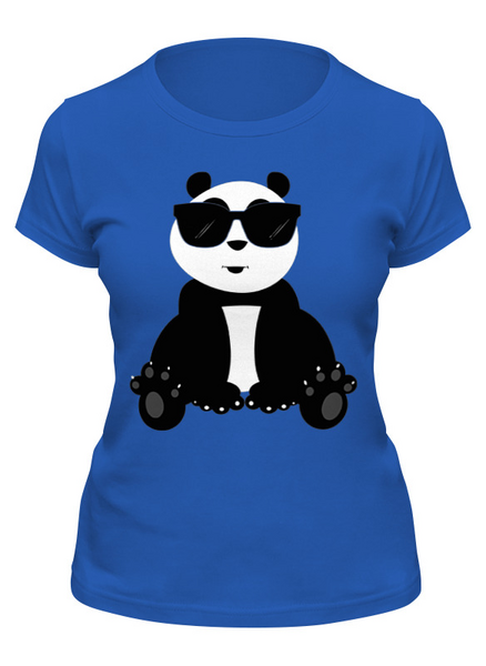 Заказать женскую футболку в Москве. Футболка классическая Панда в очках от fanart - готовые дизайны и нанесение принтов.