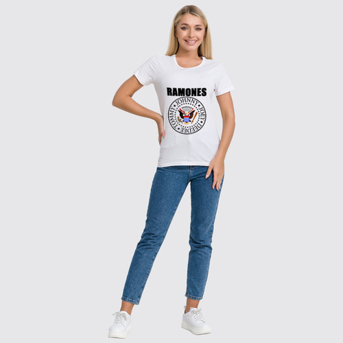 Заказать женскую футболку в Москве. Футболка классическая Ramones  от cherdantcev - готовые дизайны и нанесение принтов.