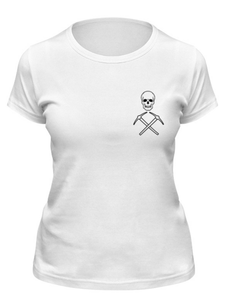Заказать женскую футболку в Москве. Футболка классическая Скелет от YellowCloverShop - готовые дизайны и нанесение принтов.
