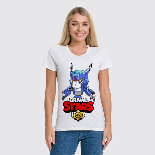 Заказать женскую футболку в Москве. Футболка классическая BRAWL STARS CROW от geekbox - готовые дизайны и нанесение принтов.