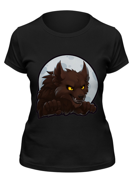 Заказать женскую футболку в Москве. Футболка классическая Werewolf от rinkusu - готовые дизайны и нанесение принтов.