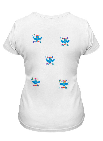 Заказать женскую футболку в Москве. Футболка классическая Sweet tweets от meland - готовые дизайны и нанесение принтов.