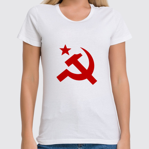 Заказать женскую футболку в Москве. Футболка классическая Советский Союз от THE_NISE  - готовые дизайны и нанесение принтов.