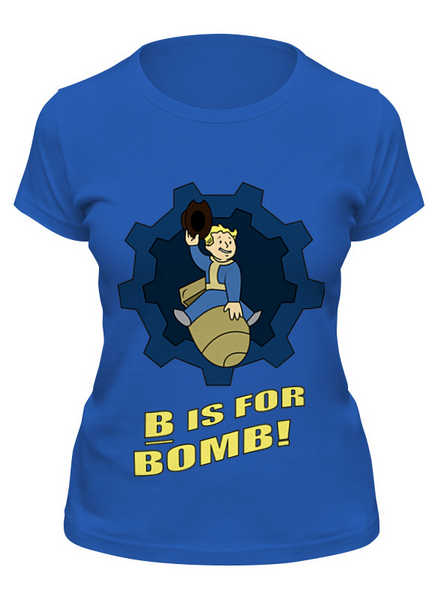 Заказать женскую футболку в Москве. Футболка классическая Vault Boy от printik - готовые дизайны и нанесение принтов.