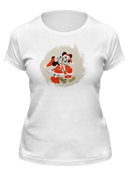 Заказать женскую футболку в Москве. Футболка классическая Мышки от mrs-snit@yandex.ru - готовые дизайны и нанесение принтов.