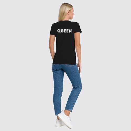 Заказать женскую футболку в Москве. Футболка классическая Queen от Анастасия Вахрушева - готовые дизайны и нанесение принтов.