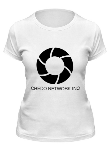 Заказать женскую футболку в Москве. Футболка классическая CREDO NETWORK INC от Anthony Sanders (ANTHONY SANDERS) - готовые дизайны и нанесение принтов.