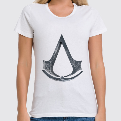 Заказать женскую футболку в Москве. Футболка классическая Assassin’s Creed от GeekFox  - готовые дизайны и нанесение принтов.