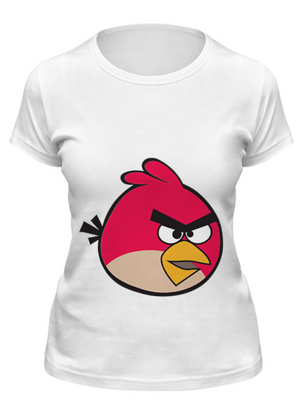 Заказать женскую футболку в Москве. Футболка классическая Angry birds от Diana Rabinovich - готовые дизайны и нанесение принтов.