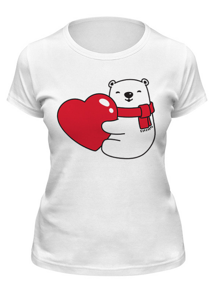 Заказать женскую футболку в Москве. Футболка классическая медведь от queen  - готовые дизайны и нанесение принтов.