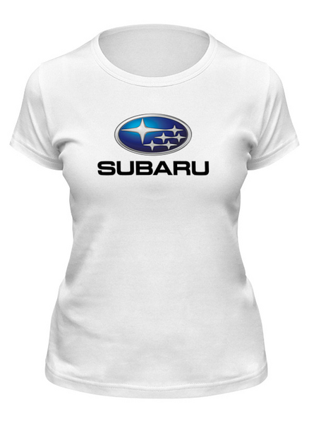 Заказать женскую футболку в Москве. Футболка классическая SUBARU от DESIGNER   - готовые дизайны и нанесение принтов.