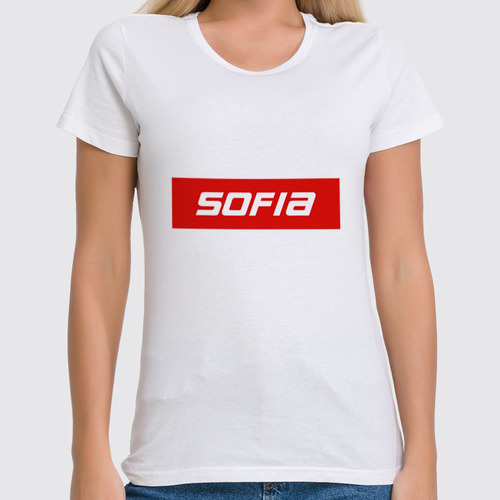 Заказать женскую футболку в Москве. Футболка классическая Sofia от THE_NISE  - готовые дизайны и нанесение принтов.