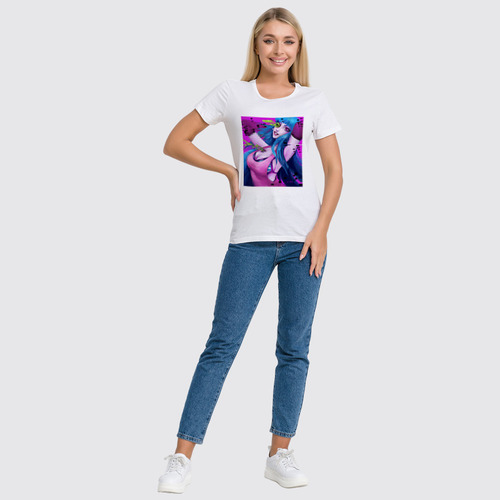 Заказать женскую футболку в Москве. Футболка классическая Pixel Girl от Jimmy Flash - готовые дизайны и нанесение принтов.