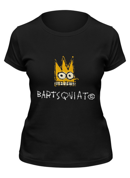 Заказать женскую футболку в Москве. Футболка классическая BARTsquiat от Just kidding - готовые дизайны и нанесение принтов.