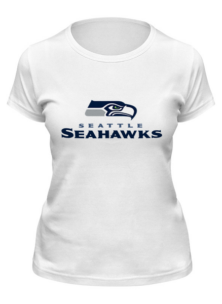 Заказать женскую футболку в Москве. Футболка классическая Seattle Seahawks от dobryidesign - готовые дизайны и нанесение принтов.