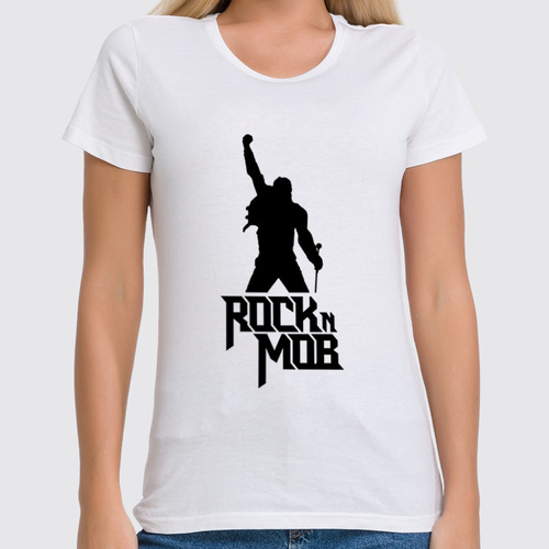 Заказать женскую футболку в Москве. Футболка классическая FreddyMob (Ж) от accs@rocknmob.com - готовые дизайны и нанесение принтов.