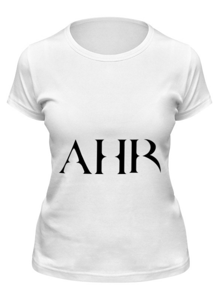 Заказать женскую футболку в Москве. Футболка классическая AHR RUSL от Коля Русанов - готовые дизайны и нанесение принтов.