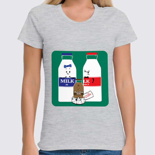 Заказать женскую футболку в Москве. Футболка классическая Шоколадное молочко от CoolDesign - готовые дизайны и нанесение принтов.